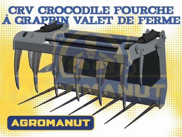 Crocodile fourche à grappin valet de ferme Agromanut