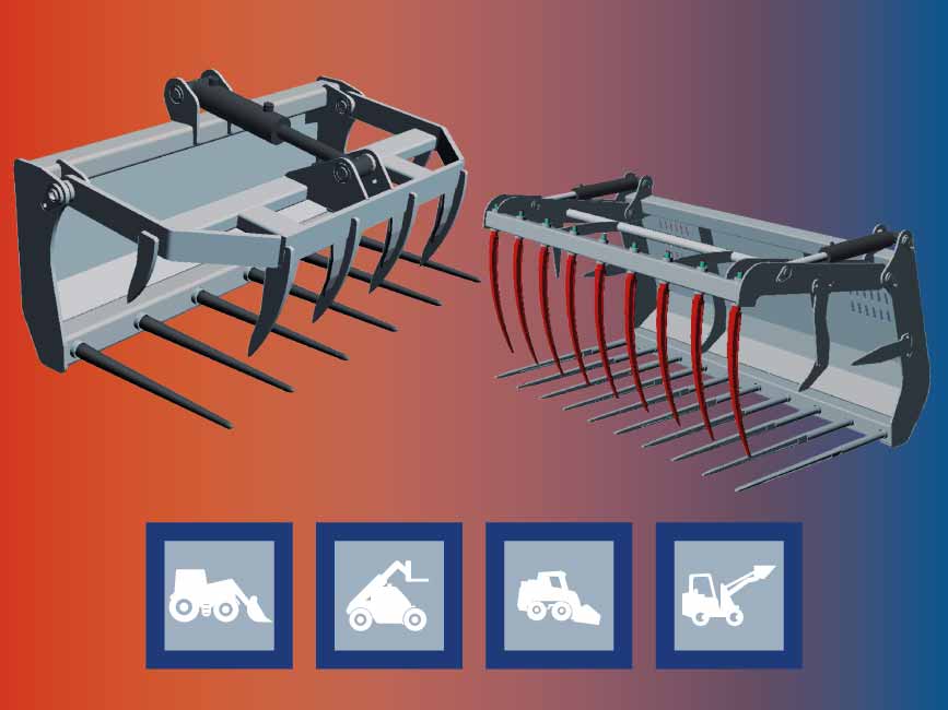 Fourches à grappin crocodile Agromanut,Crocodile fourche à grappin,Fourches à grappin crocodile,Manutention agricole fourches à grappin,Outils agricoles Agromanut