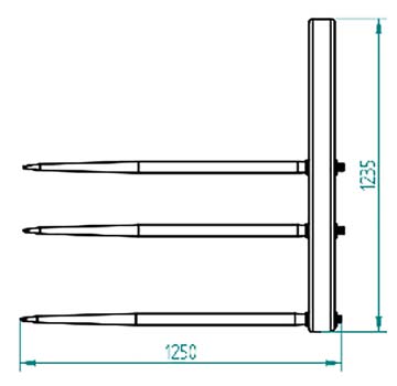 FFXL fourche à fumier XL doigts forgés plan sommaire