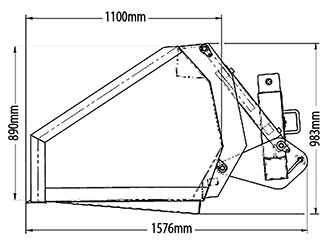 G3PT Godet à bennage hydraulique 3 points plan sommaire