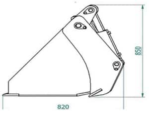 plan sommaire du godet Agromanut 4EN1